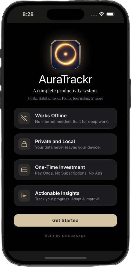 AuraTracker app screen