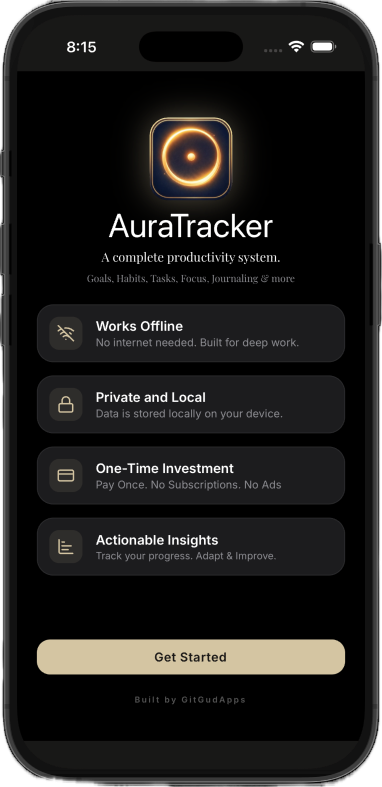 AuraTracker app screen